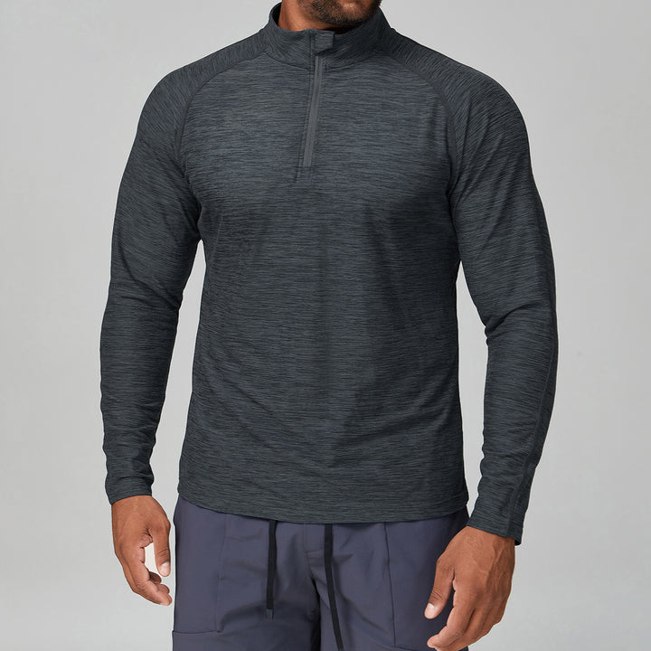 Men's Sporty Stand Collar Sweater with Functional Inserts Lisslune
