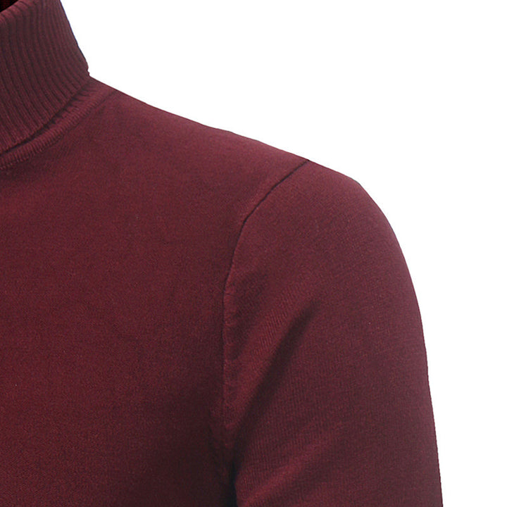 Men's High-Quality Turtleneck Sweater Made of Soft Knit Lisslune