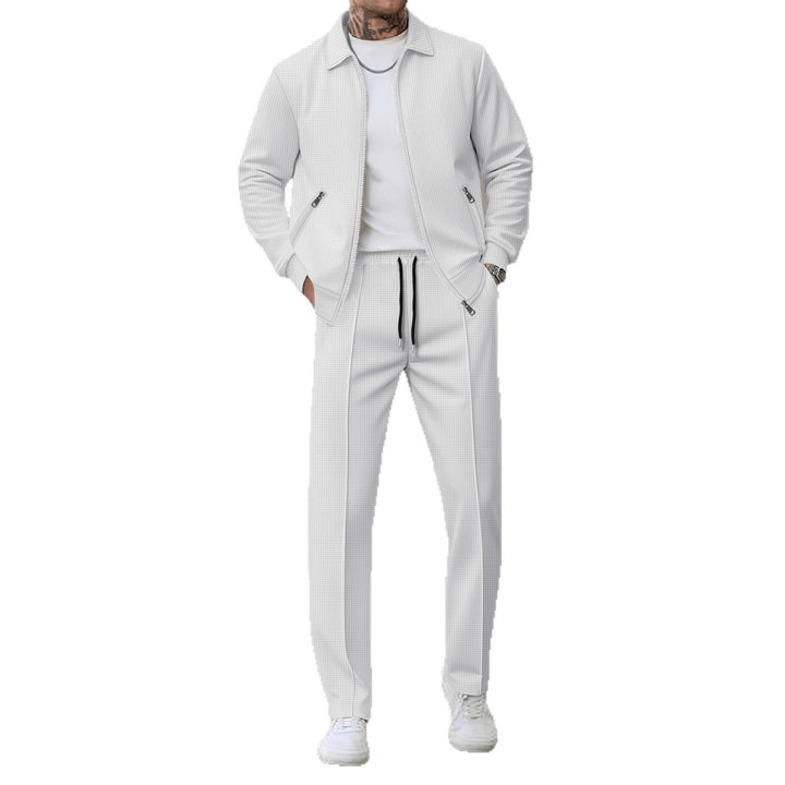 Men's leisure suit with modern pattern mix and high wearing comfort Lisslune