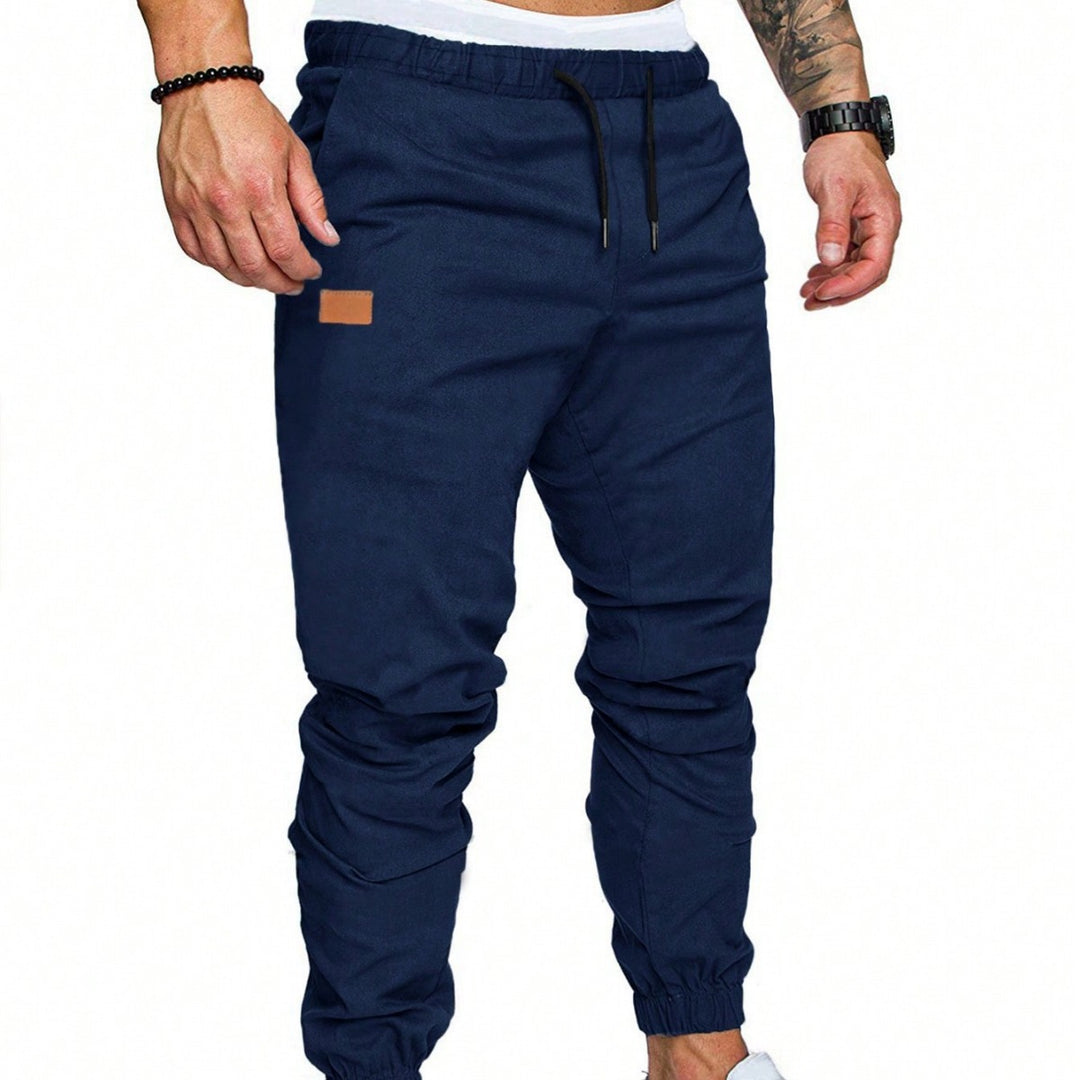 Men's casual jogging pants with elastic waistband and practical zip pockets Lisslune