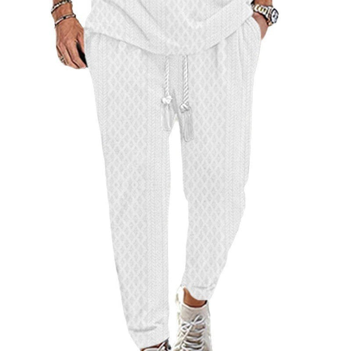 Men's sporty leisure pants with elastic waistband and side drawstring Lisslune