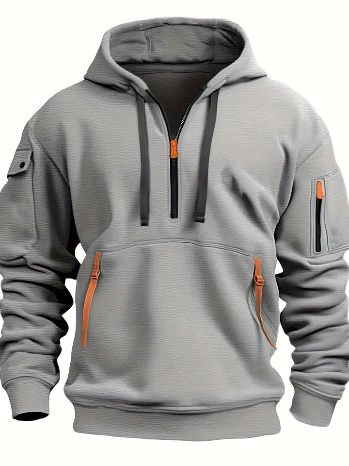 Men's functional hoodie with zipper and side pockets Lisslune