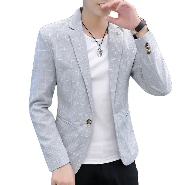 Men's fashionable comfort trousers with checked design Lisslune