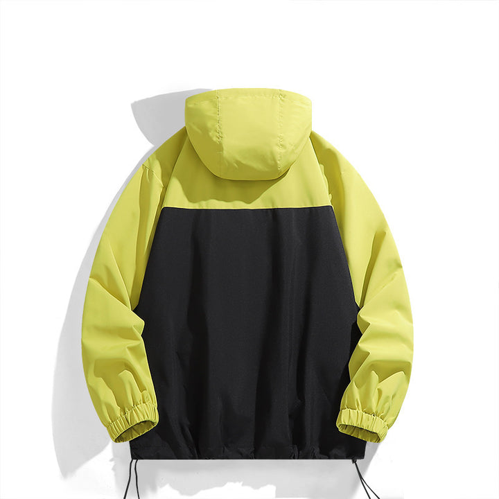 Men's windproof functional jacket with stylish color contrast and practical pockets Lisslune