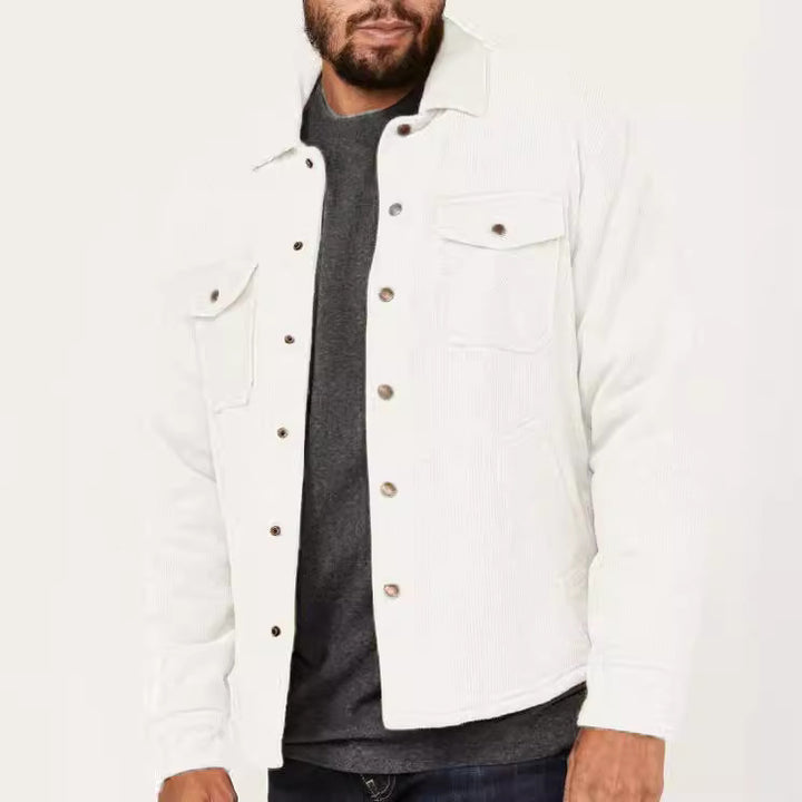 Men's casual cord jacket with practical breast and side pockets Lisslune