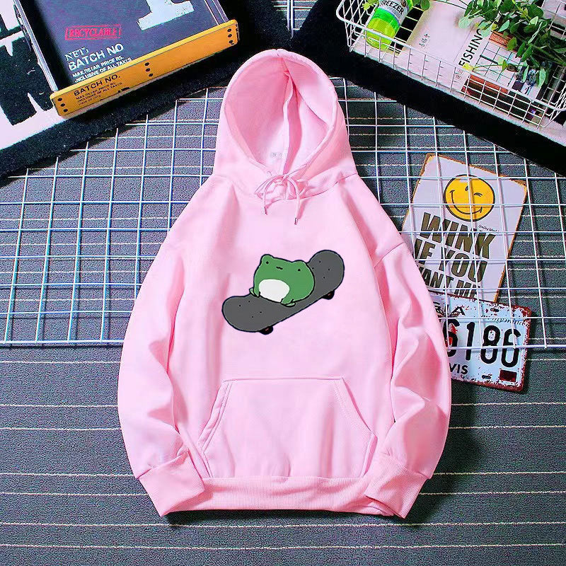 Women's hoodie with humorous frog design Lisslune