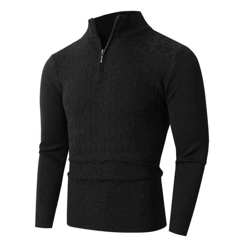 Men's high-quality knitted sweater with half zipper Lisslune