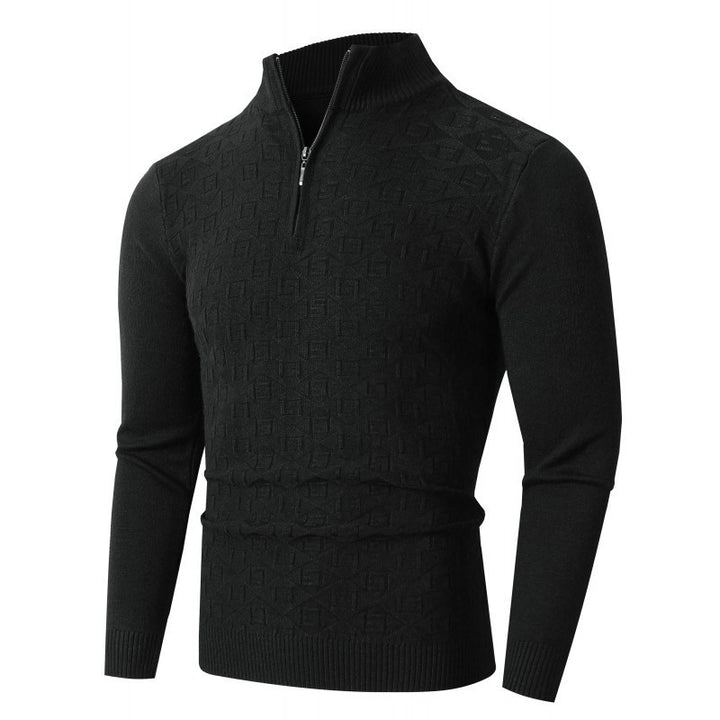 Men's high-quality knitted sweater with half zipper Lisslune