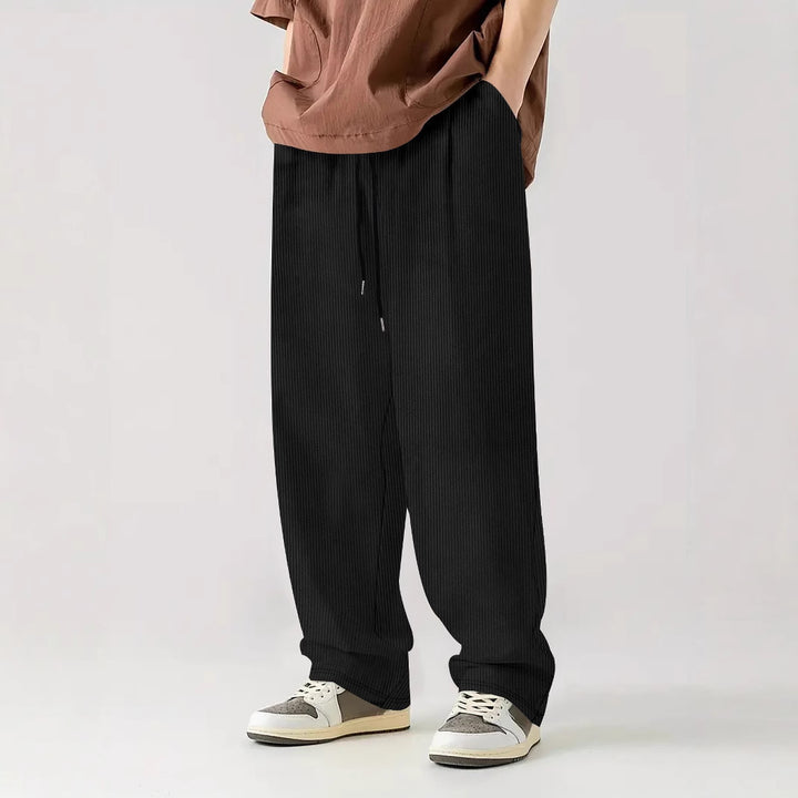 Men's comfortable ribbed pants with elastic waistband Lisslune