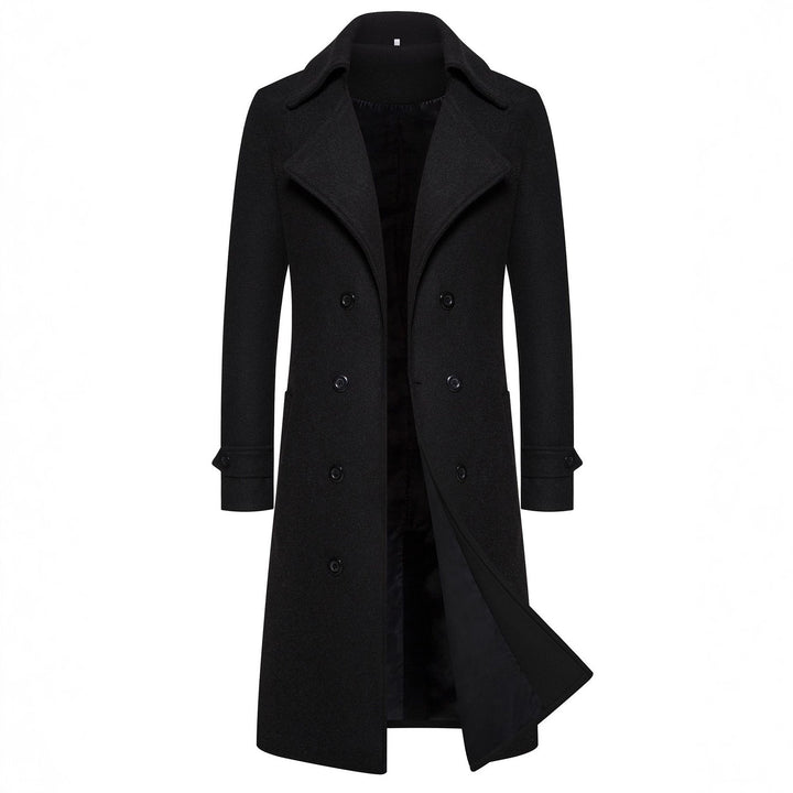 Men's elegant double-breasted wool coat Lisslune