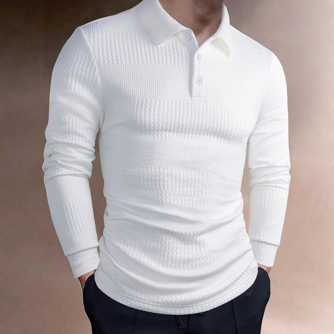 Men's Long Sleeve Polo Shirt Lisslune