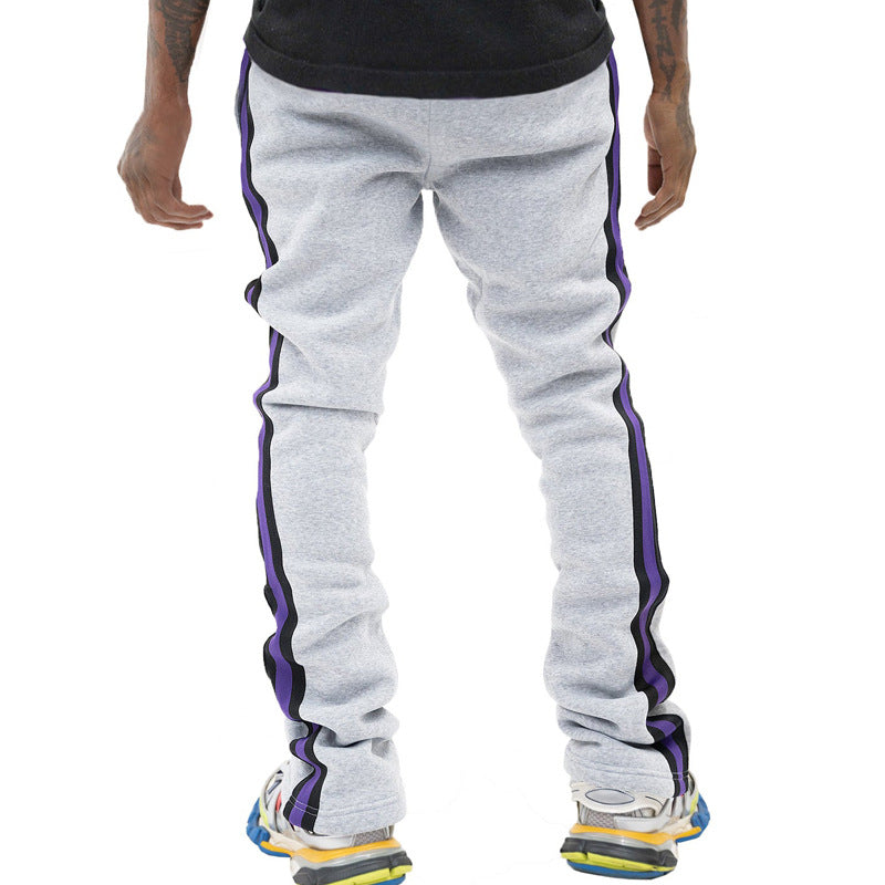 Men's sporty sweatpants with side stripes and adjustable waistband Lisslune