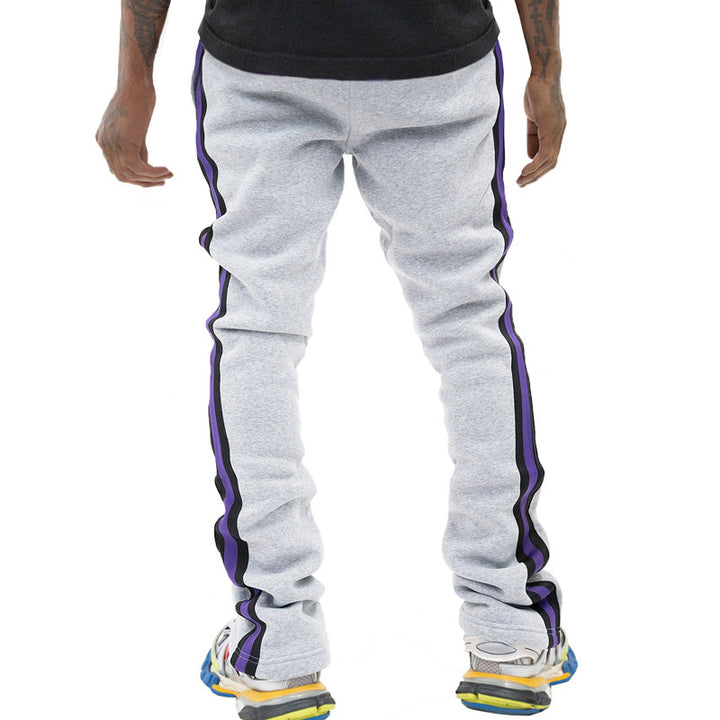 Men's sporty sweatpants with side stripes and adjustable waistband Lisslune
