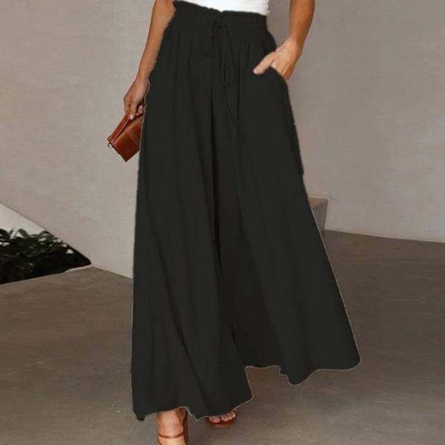 Lisslune | Leichte Damen Leinenhose mit Weitem Bein für Frühling und Sommer