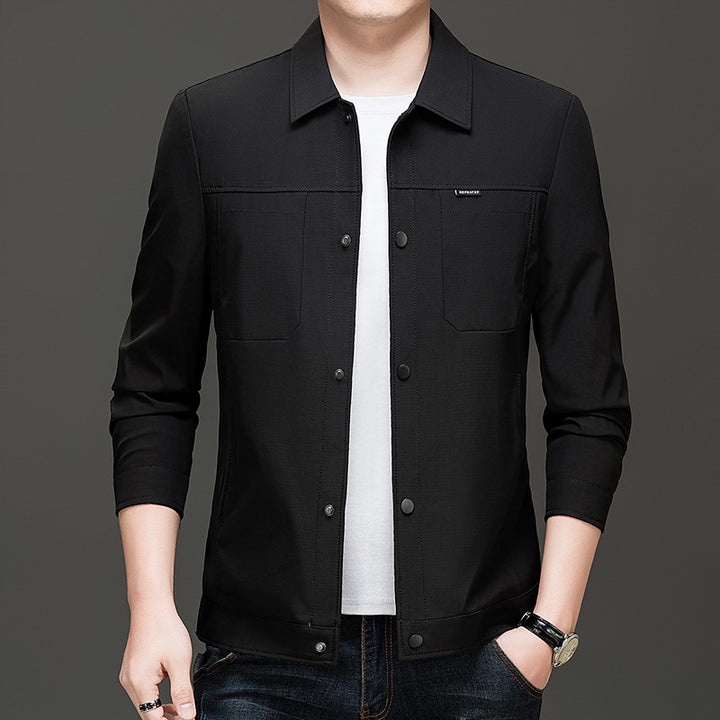 Men's leisure jacket with practical chest pockets and elastic sleeve cuffs Lisslune