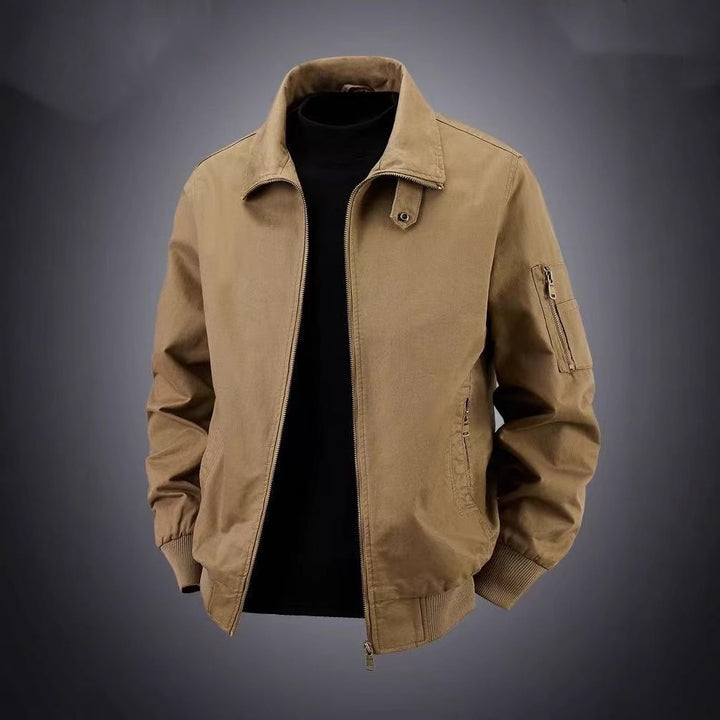 Men's Casual Utility Jacket with Zipper Lisslune
