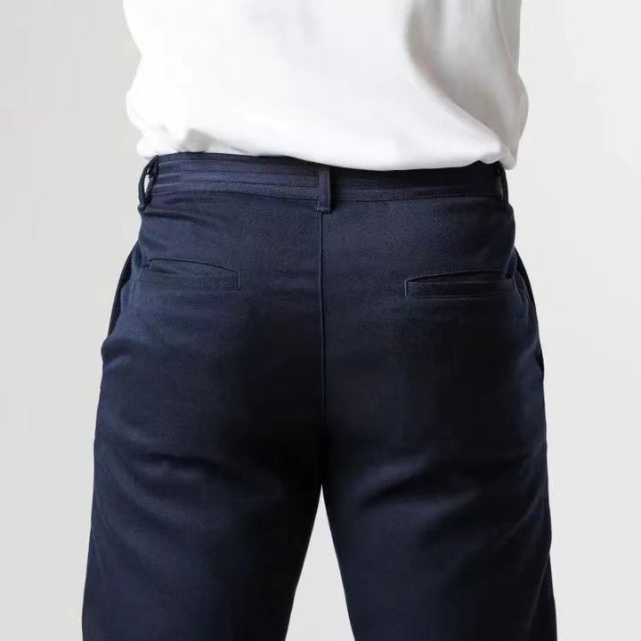Men's stylish chino pants with elastic waistband and practical pockets Lisslune