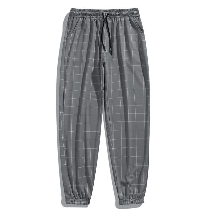 Men's sporty leisure pants with fashionable check pattern Lisslune