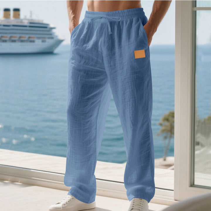 Men's comfortable and airy summer pants made of lightweight linen material Lisslune