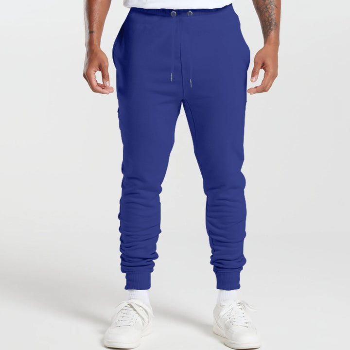 Men's sports sweatpants with striped elastic cuffs and practical side pockets Lisslune