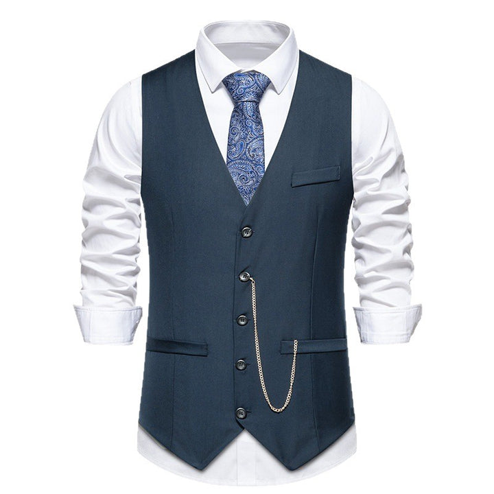 Men's elegant suit vest with classic cut and fine details Lisslune