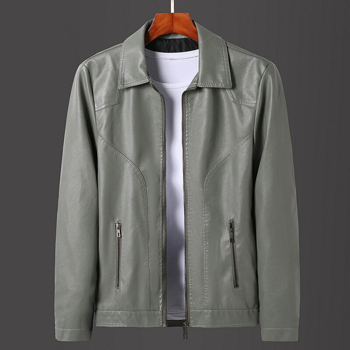 Men's Casual Synthetic Leather Jacket Lisslune