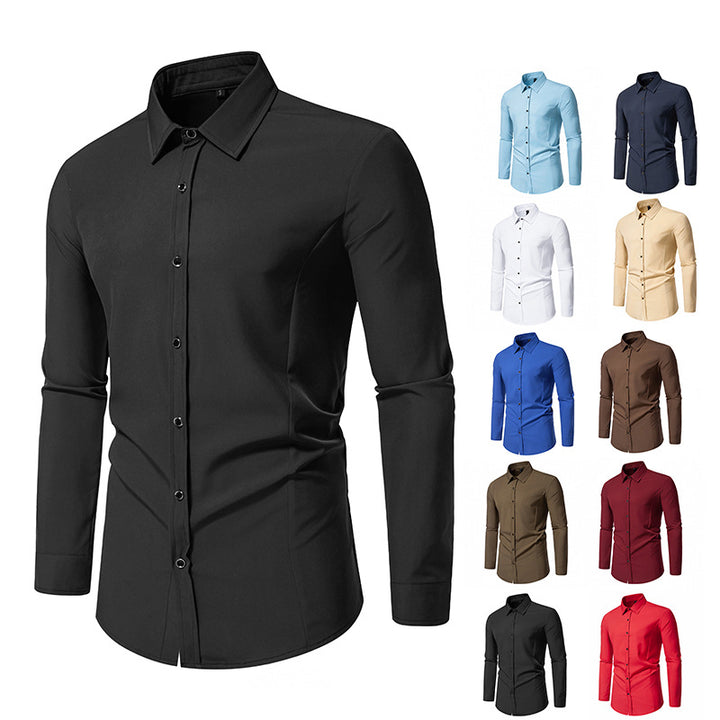 Men's fashionable long-sleeve shirt with elegant cut Lisslune
