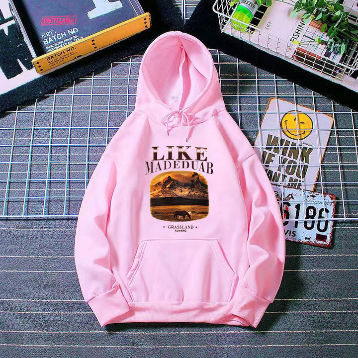 Women's hoodie with artistic landscape motif Lisslune