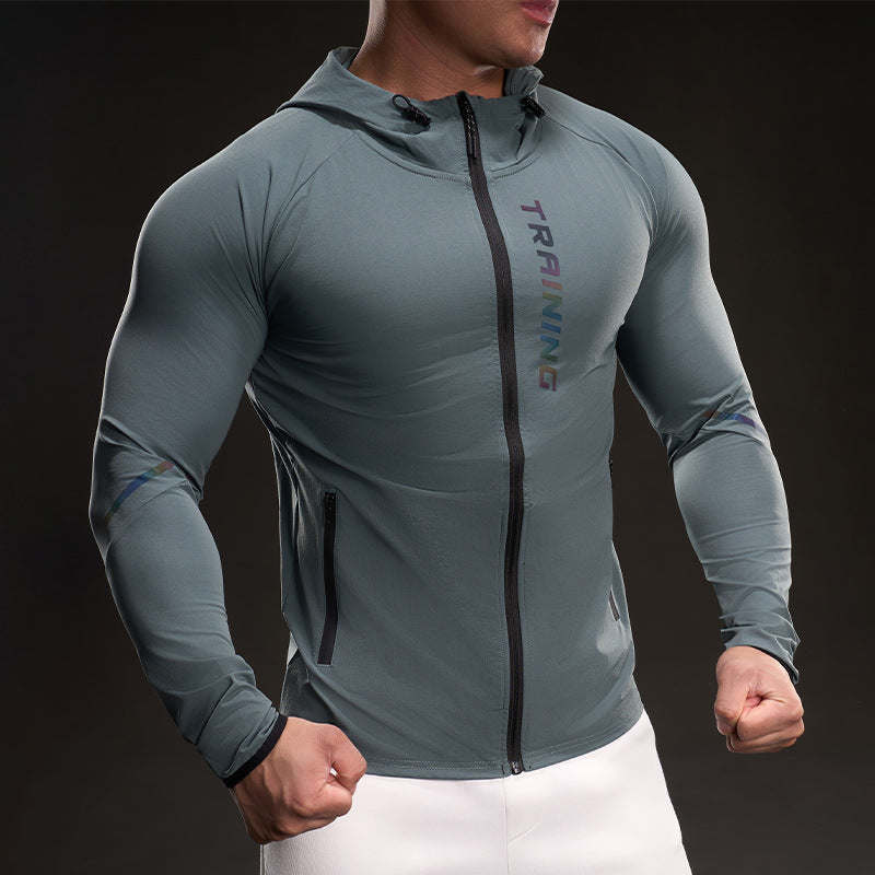 Men's Breathable Training Jacket with Lightweight Material and Practical Pockets Lisslune