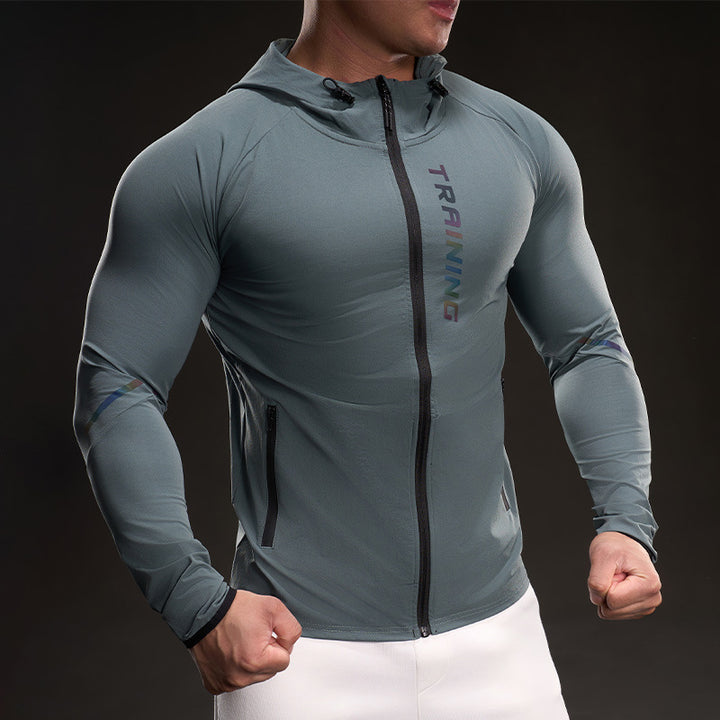 Men's Breathable Training Jacket with Lightweight Material and Practical Pockets Lisslune