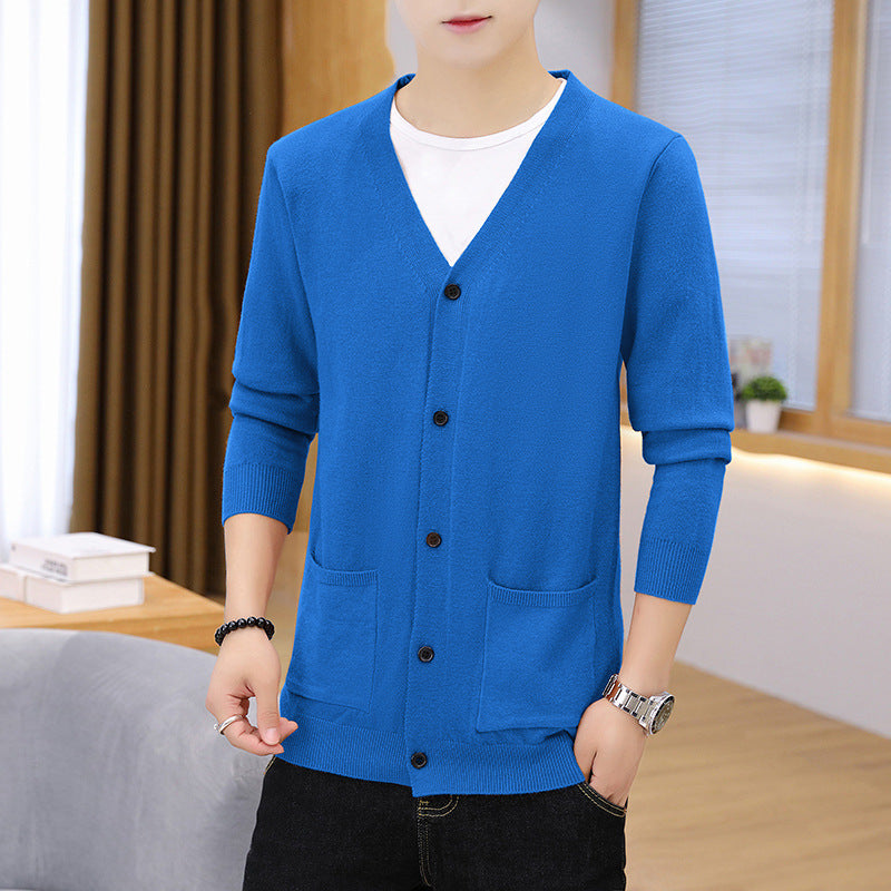 Men's elegant lightweight knitted cardigan with pockets Lisslune