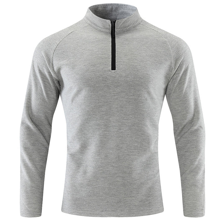 Men's functional sweater with short zipper Lisslune
