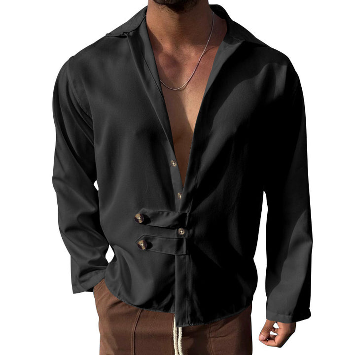 Men's elegant shirt with fashionable button closure Lisslune