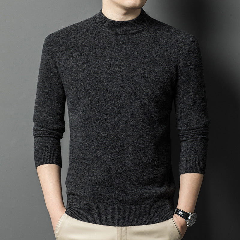 Men's fine knit sweater with high collar Lisslune