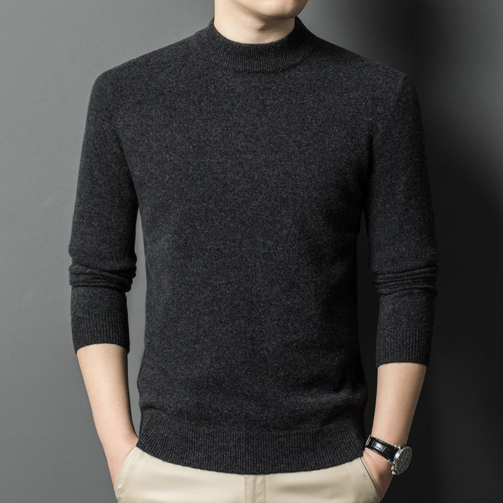Men's fine knit sweater with high collar Lisslune