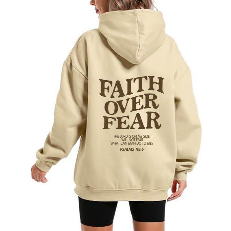 Women's hoodie with motivational lettering and comfortable fit Lisslune