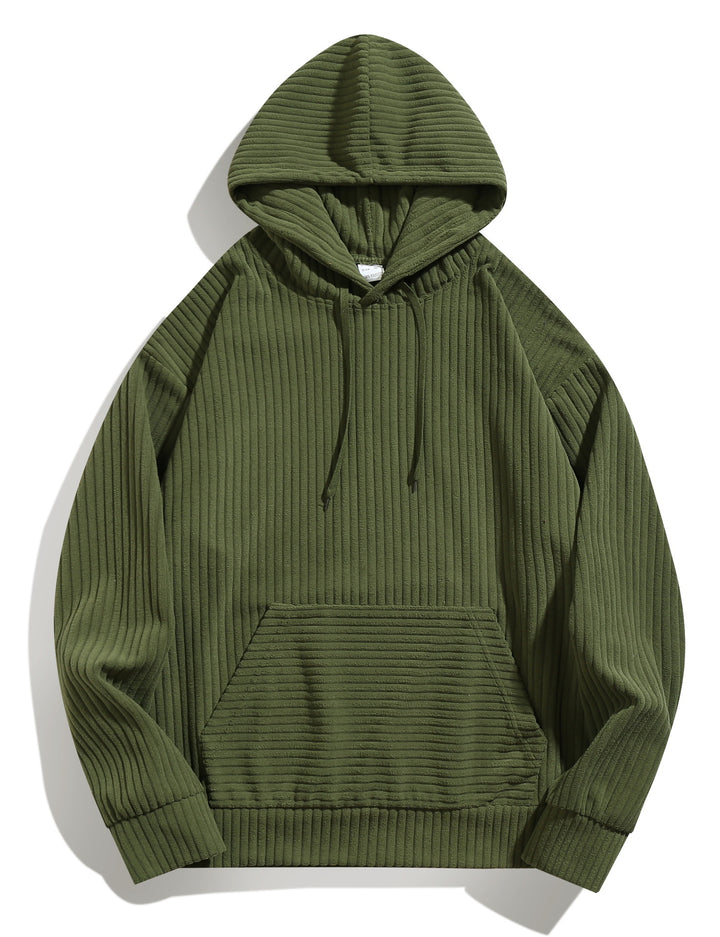 Men's casual hoodie with ribbed design and practical pockets Lisslune