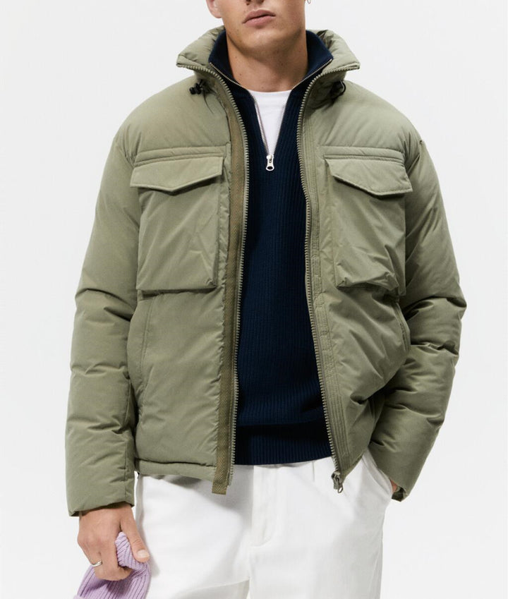 Men's Casual Outdoor Jacket with Removable Hood and Generous Pockets Lisslune