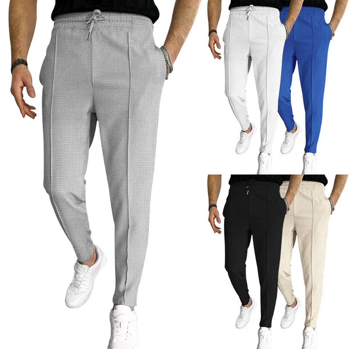 Men's Fashion Chino Pants with Elastic Waistband and Practical Pockets Lisslune