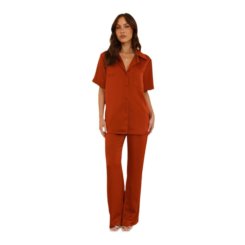 Women's Satin Pajama Set Lisslune