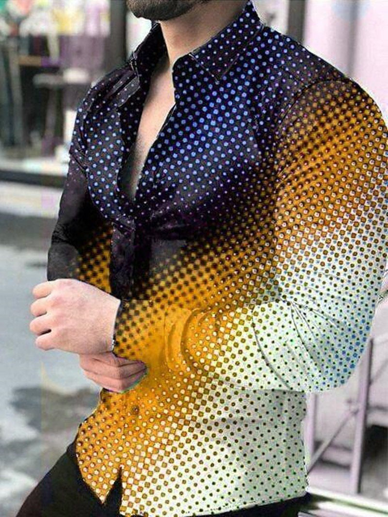 Men's shirt with striking polka dot pattern Lisslune