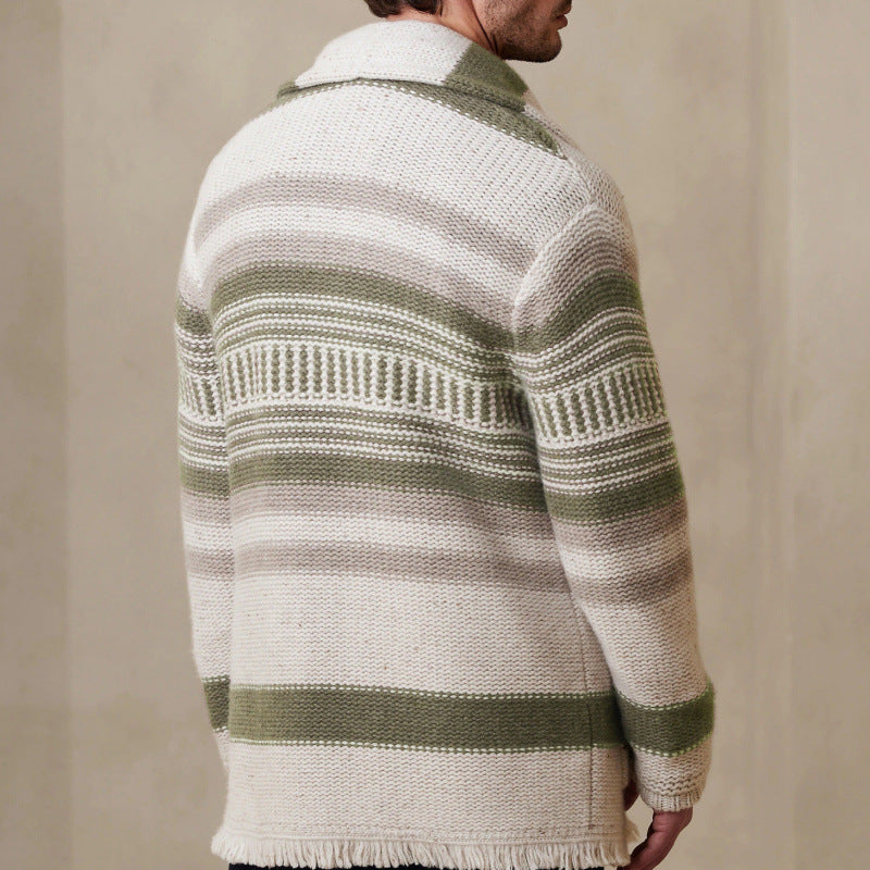 Men's cardigan with modern pattern and practical pockets Lisslune