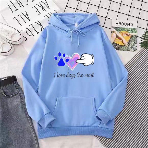 Women Hoodie with Loving Dog Design Lisslune
