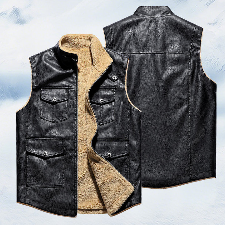 Men's cozy lambskin vest Lisslune