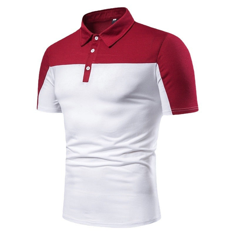 Men's Sporty Polo Shirt with Creative Graphic Design and Distinctive Cut Lisslune