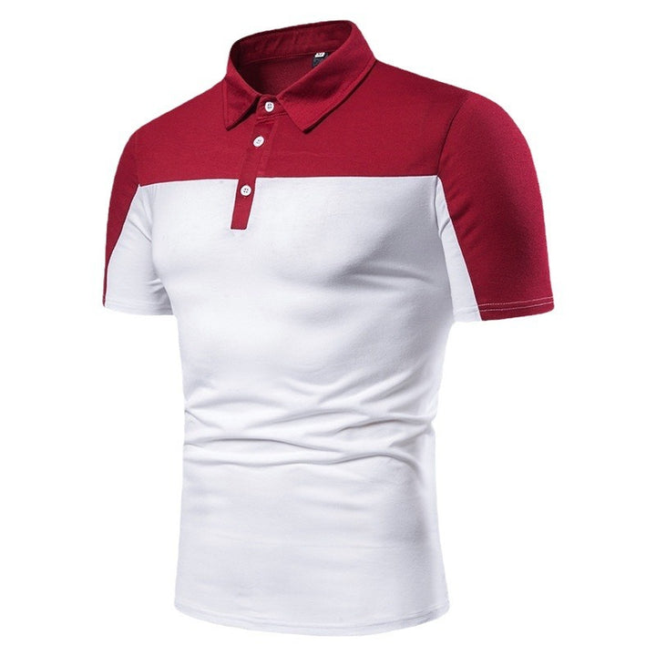 Men's Sporty Polo Shirt with Creative Graphic Design and Distinctive Cut Lisslune