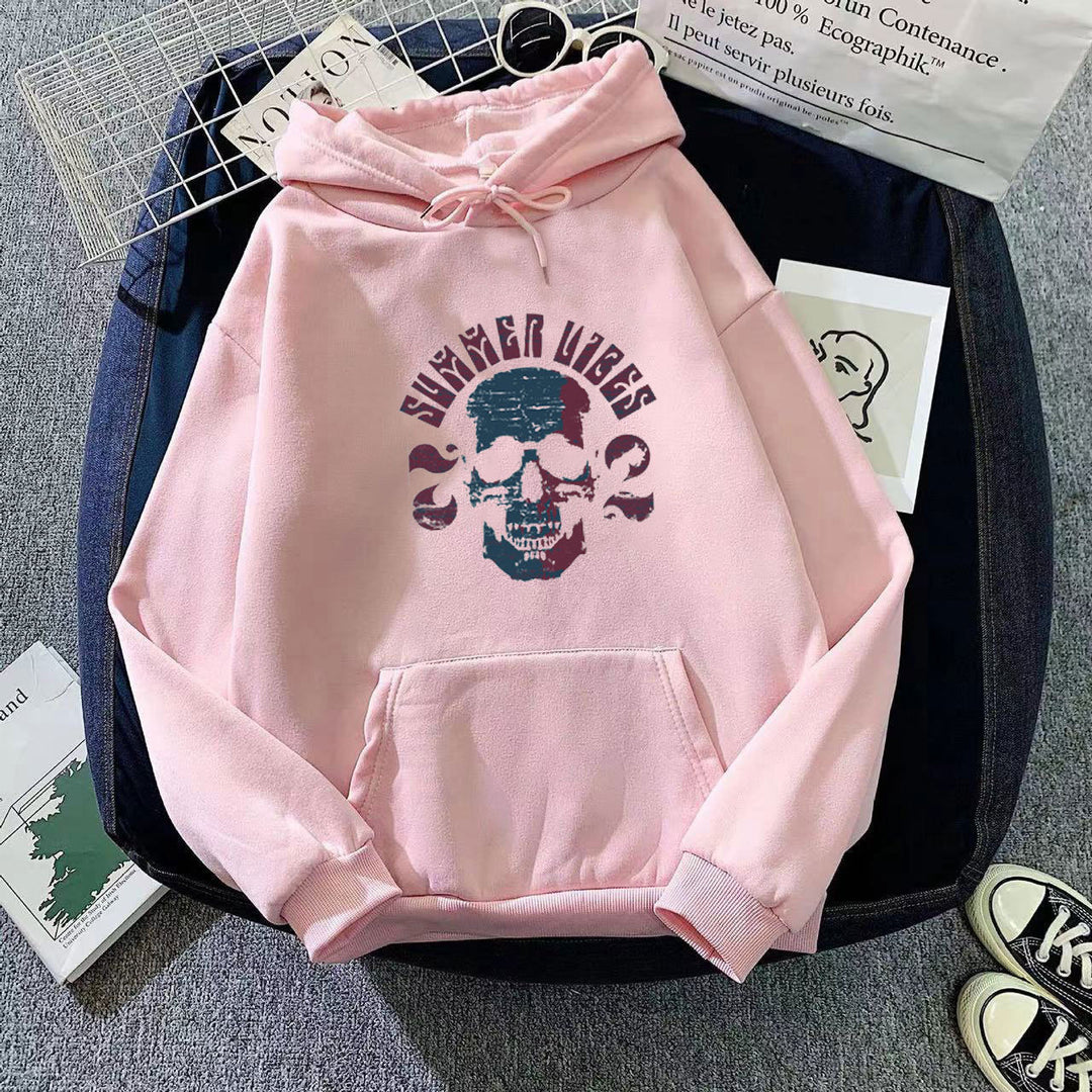 Women's hoodie with artistic skull design Lisslune