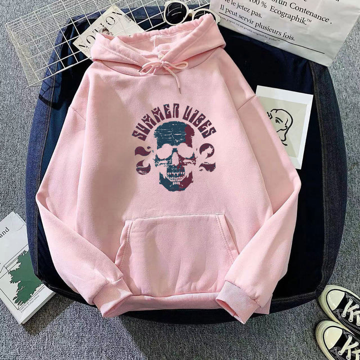 Women's hoodie with artistic skull design Lisslune