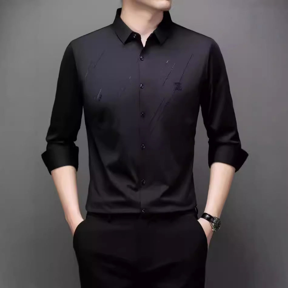 Men's Elegant Long Sleeve Shirt with Innovative Design Lisslune
