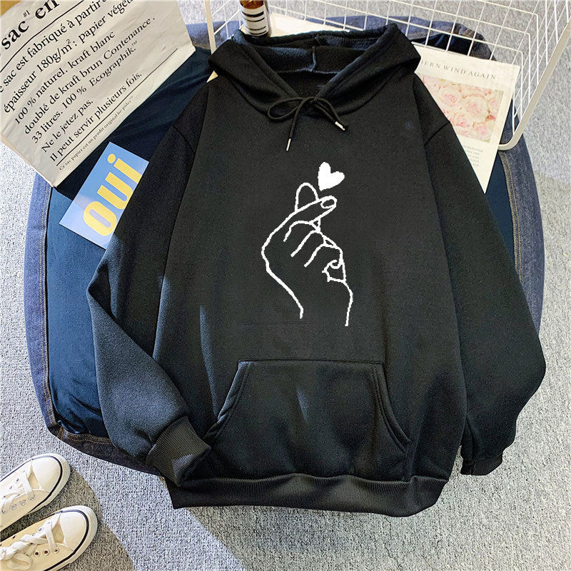 Women’s hoodie with creative hand graphic Lisslune